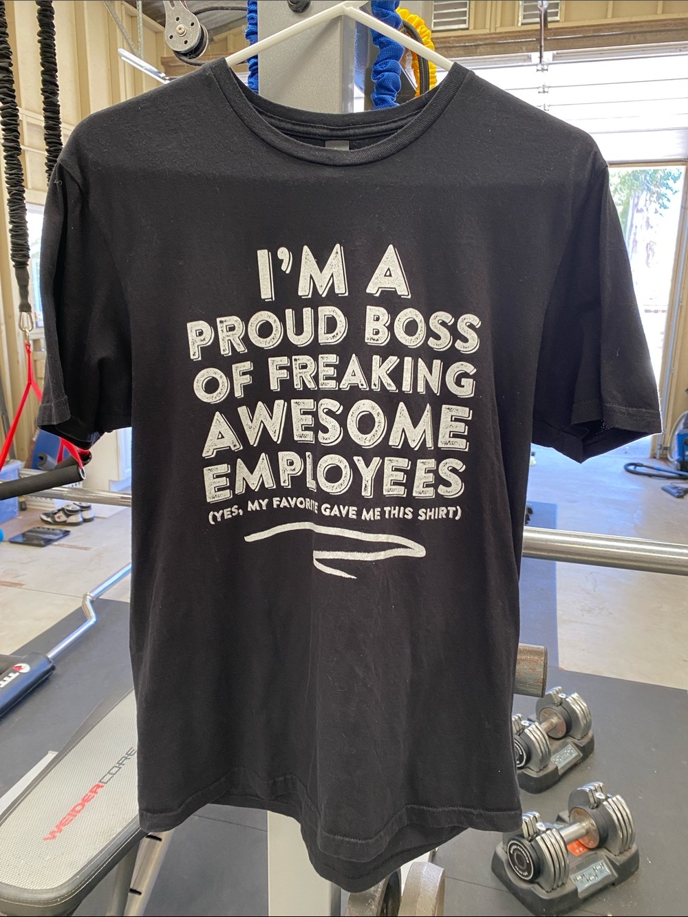 Black Graphic Tee - Proud Boss of Awesome Employees